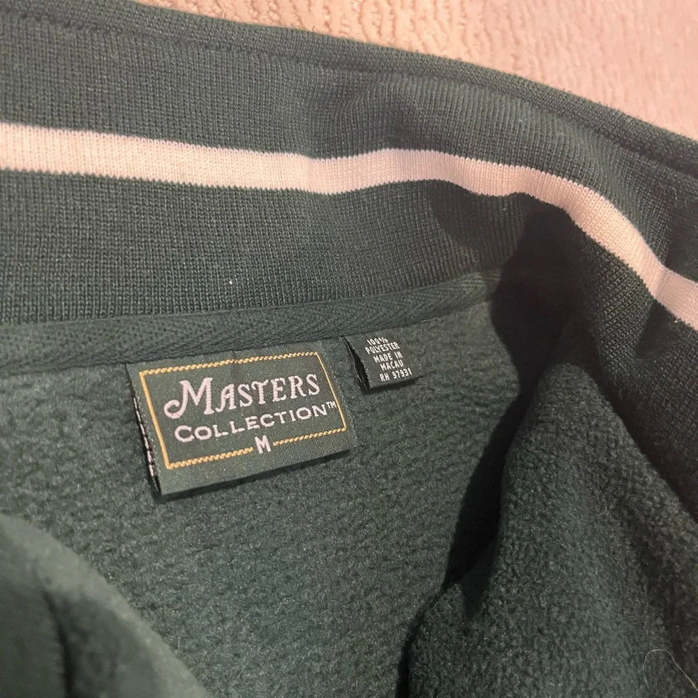 Men’s Masters Golf Dark Green Zip-Up Fleece Sweater - Picture 2 of 7